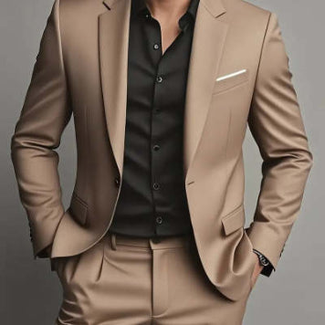 Men's Suit Set Slim Fit Casual Two-piece Suit
